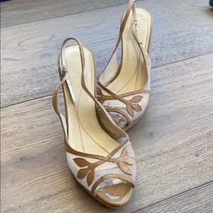 Kate Spade sling back mesh heels